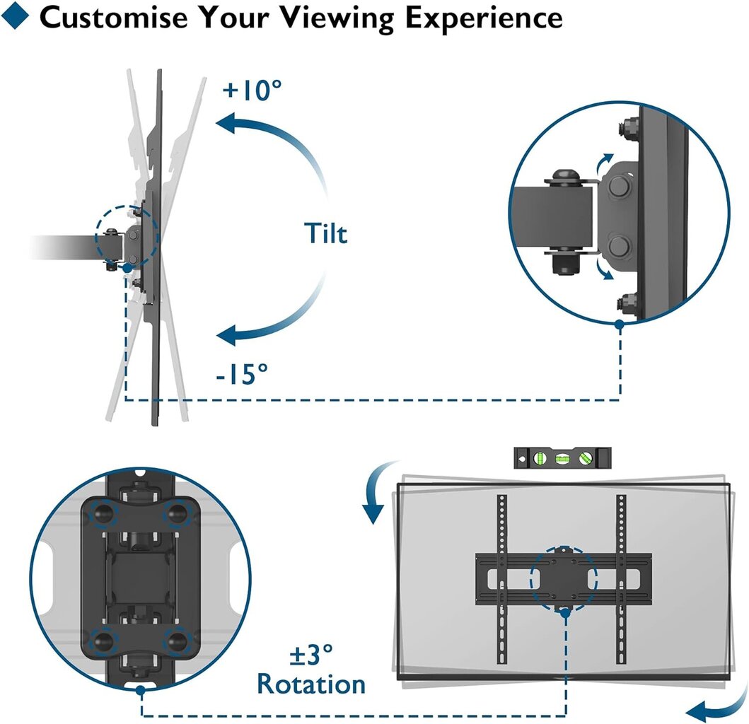 Bontec ME400 27–55" цена и информация | Televizorių laikikliai, tvirtinimai | pigu.lt