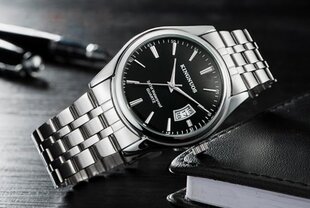 „Kingnuos“ nerūdijančio plieno kvarcinis rankinis laikrodis vyrams LD-00000375P kaina ir informacija | Vyriški laikrodžiai | pigu.lt