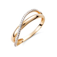 Auksinis žiedas su cirkoniais 0013784200159 kaina ir informacija | Žiedai | pigu.lt