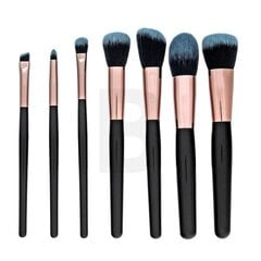 MIMO Makeup Brush Set Black 7 Pcs цена и информация | Кисти для макияжа, спонжи | pigu.lt