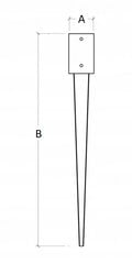 PUSHED INSERT BASE Anchor 100 x 750 мм цена и информация | Беседки, навесы, тенты | pigu.lt