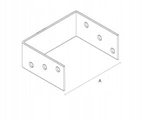 U formos atraminis pagrindas prisukamas varžtais U 80 mm laikiklis kaina ir informacija | Priedai šildymo įrangai | pigu.lt