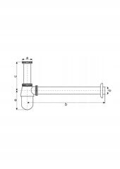 VONIOS KAMBARIO PRAUSTUVAS SU PUSIAU SIFONU CHROMO SRIEGIS 5/4 " 32 MM METALAS kaina ir informacija | Sifonai | pigu.lt