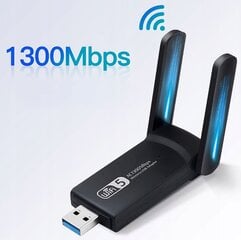 USB Wifi adapteris USB 3.0 1300mbps kaina ir informacija | Adapteriai, USB šakotuvai | pigu.lt