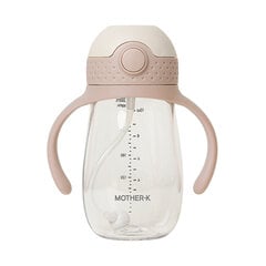 Gertuvė su šiaudeliu Mother-K HUG Pink Beige, 300 ml kaina ir informacija | Buteliukai kūdikiams ir jų priedai | pigu.lt