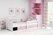 Vaikiška lova BMS200BR, 80x160 cm, balta/rožinė kaina ir informacija | Vaikiškos lovos | pigu.lt