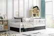 Vaikiška lova BMSV4, 80x160 cm, balta/pilka kaina ir informacija | Vaikiškos lovos | pigu.lt