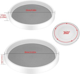 Lazy Susan besisukantis prieskonių laikiklis, 2 vnt. kaina ir informacija | Prieskonių indeliai, malūnėliai | pigu.lt