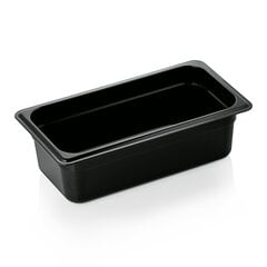 Juodas polikarbonato GN1/3 indas, 325x176x200 mm kaina ir informacija | Indai, lėkštės, pietų servizai | pigu.lt