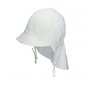 TuTu lininė kepurė su kaklo apsauga, balta kaina ir informacija | Kepurės, pirštinės, šalikai mergaitėms | pigu.lt