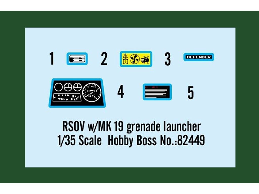 Konstruktorius Hobbyboss - Land Rover Defender RSOV w/MK 19 grenade launcher, 1/35, 82449 цена и информация | Konstruktoriai ir kaladėlės | pigu.lt