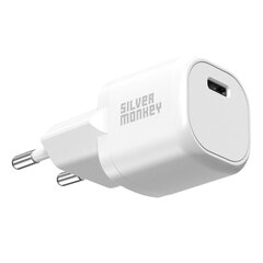 Silver Monkey Mini USB-C 20W PD wall charger - white цена и информация | Зарядные устройства для телефонов | pigu.lt