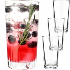 Stiklinės 340ml 4 stiklinių rinkinys gėrimams kaina ir informacija | Taurės, puodeliai, ąsočiai | pigu.lt