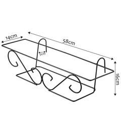 Kabyklos laikiklis balkono dėžutei, vazonams 60cm kaina ir informacija | Loveliai | pigu.lt