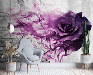 Fototapetai, Violetinės rožės ant plytų sienos цена и информация | Фотообои | pigu.lt