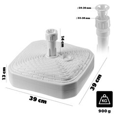 Основание для зонта Квадратная подставка для садового зонта, вес 39 см цена и информация | Комплекты уличной мебели | pigu.lt