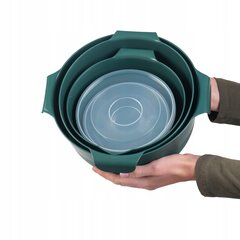 Virtuvinių dubenėlių rinkinys 7El + Colander 3L Plastic Green kaina ir informacija | Virtuvės įrankiai | pigu.lt