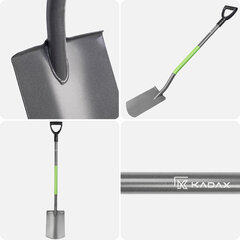 Kadax Shovel Tiesus Kastuvas 120 cm Metalinis sodas Ergonomiškas kietas kaina ir informacija | Sodo įrankiai | pigu.lt