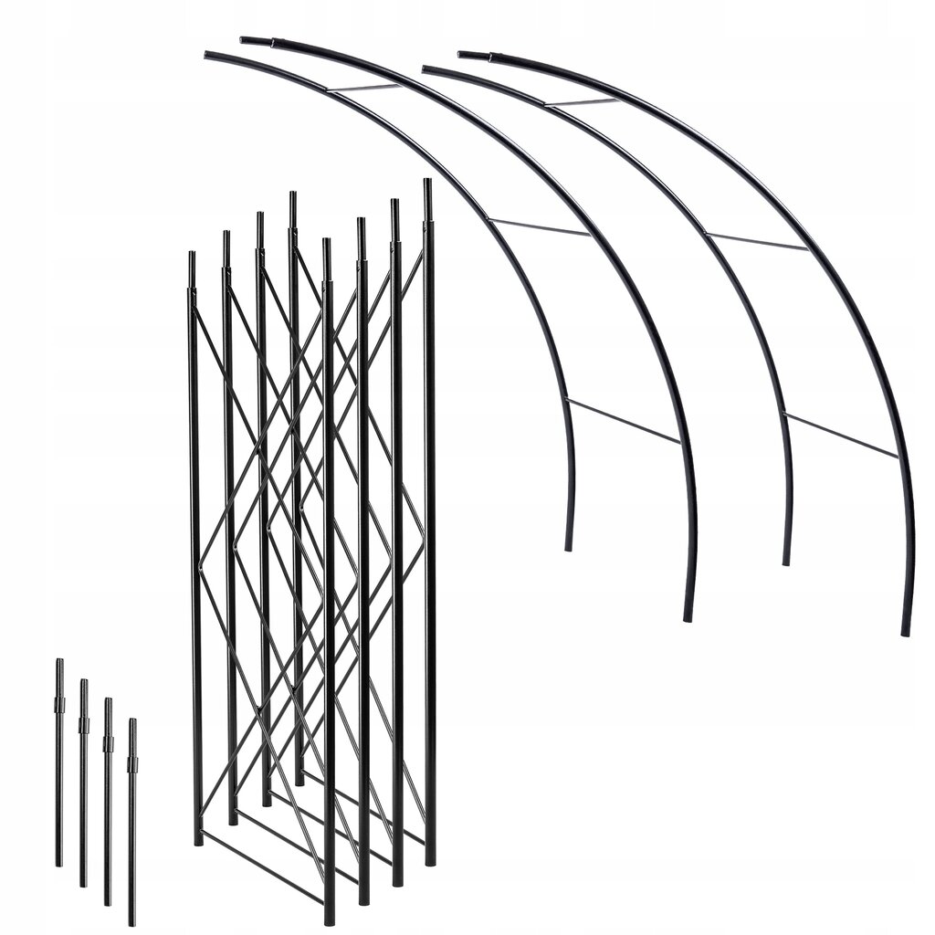 Metalinė sodo pavėsinė arka gėlėms rožėms 255cm kaina ir informacija | Gėlių stovai, vazonų laikikliai | pigu.lt
