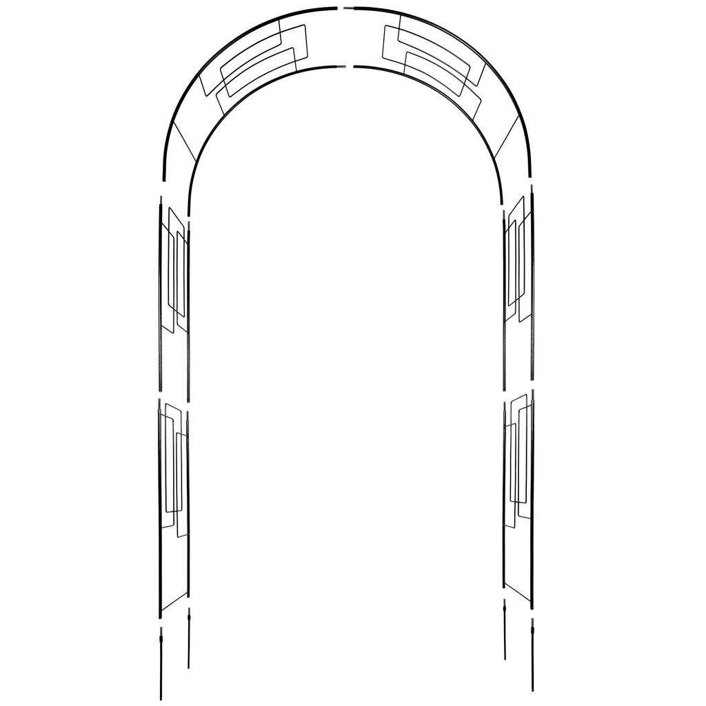 Sodo pavėsinė gėlėms, metalinė arka, rožės, 250 cm kaina ir informacija | Pavėsinės | pigu.lt