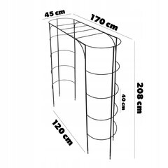 Metalinis sodas Pergola Rožės Gėlės 208cm kaina ir informacija | Pavėsinės | pigu.lt