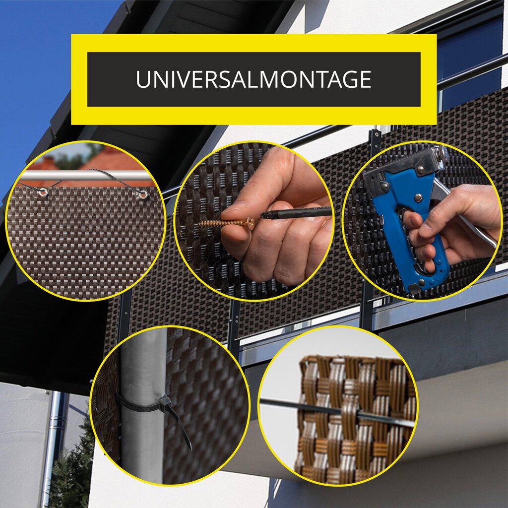 Balkono užvalkalas Technorattan Balkono kilimėlis 1x4M цена и информация | Tvoros ir jų priedai | pigu.lt
