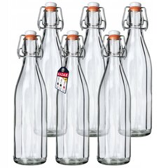 Stiklinis butelis, 500ml. 6 vnt. kaina ir informacija | Konservavimo indai ir  priedai | pigu.lt