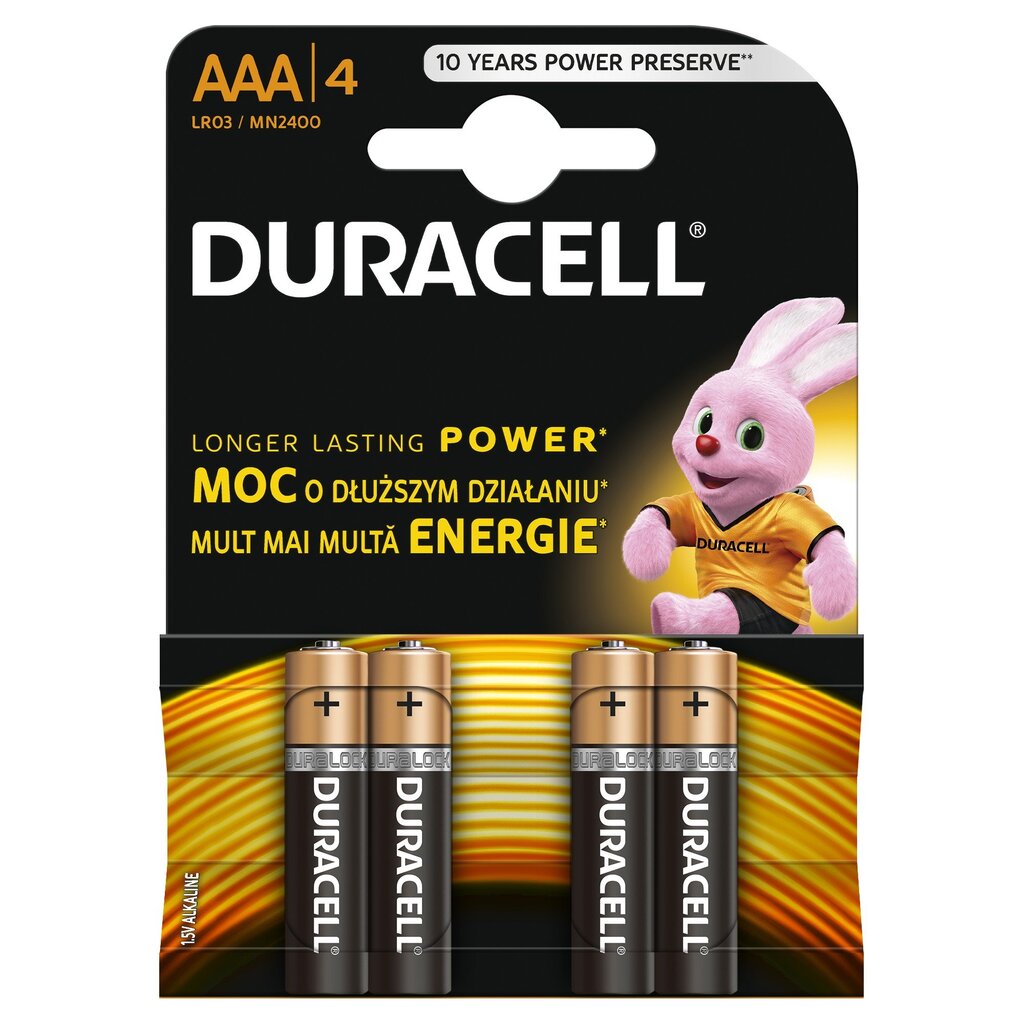 Elementai Duracell AAA LR03, 4 vnt. цена и информация | Elementai | pigu.lt