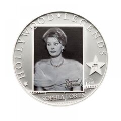 1 oz (31.10 g) sidabrinė PROOF spalvota moneta Holivudo legendos - Sophia Loren, Kuko Salos 2011 kaina ir informacija | Investicinis auksas, sidabras | pigu.lt