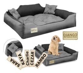 Удобный серый диван-шезлонг для собак 75x65 см цена и информация | Лежаки, домики | pigu.lt