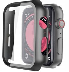 Чехол 2 в 1 + закаленное стекло для Apple Watch 7/8 45MM, графит цена и информация | Аксессуары для смарт-часов и браслетов | pigu.lt