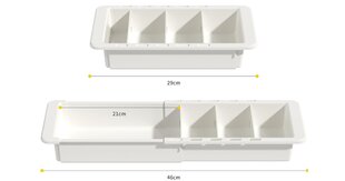 Reguliuojama dėžutė stalčiams, 2 vnt. kaina ir informacija | Daiktadėžės | pigu.lt