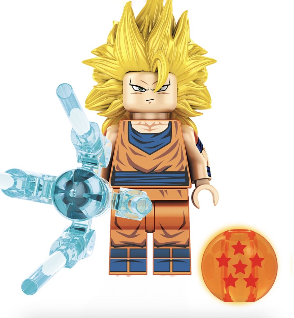 Konstruktorius Dragon Ball Son Goku figūrėlė HeroBricks, 3vnt, 8cm kaina ir informacija | Konstruktoriai ir kaladėlės | pigu.lt