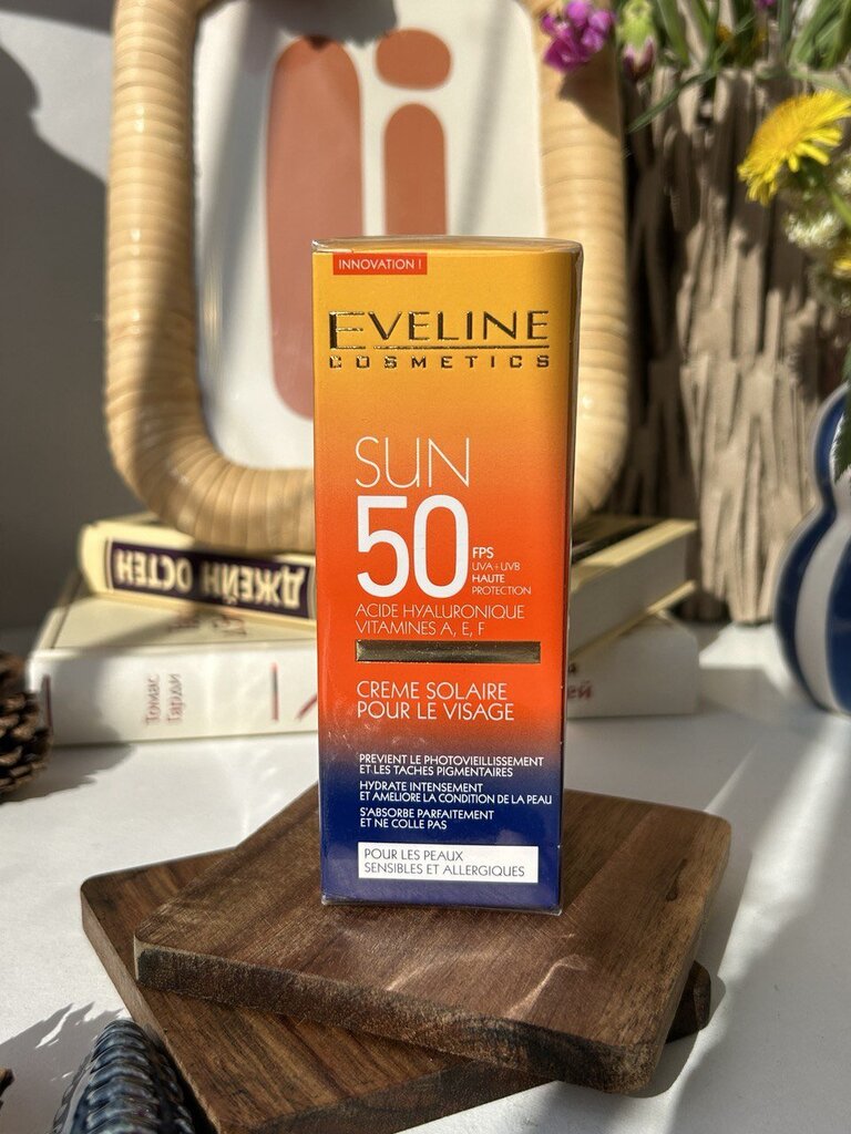 Veido kremas Eveline Cosmetics Sun Spf50, 50 ml kaina ir informacija | Veido kremai | pigu.lt