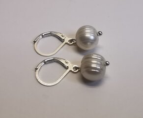 Sidabriniai auskarai su perlais moterims kaina ir informacija | Auskarai | pigu.lt