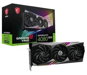 MSI GeForce RTX 4080 Super Gaming X Trio (RTX 4080 SUPER 16G GAMING X TRIO) kaina ir informacija | Vaizdo plokštės (GPU) | pigu.lt