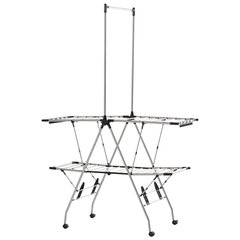 Skalbinių džiovyklė su teleskopiniais strypais 138.5x63x208cm цена и информация | Сушилки для белья и аксессуары | pigu.lt