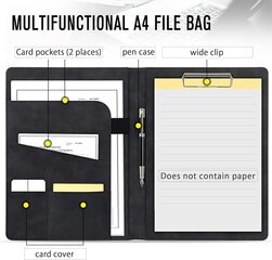 Папка-портфель Classycoo: элегантность и функциональность для бизнеса в черном цвете цена и информация | Канцелярские товары | pigu.lt