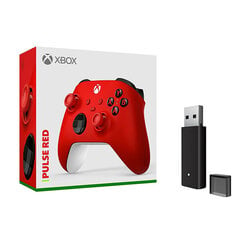 Xbox Wireless Controller Red + Wireless Adapter цена и информация | Аксессуары для компьютерных игр | pigu.lt