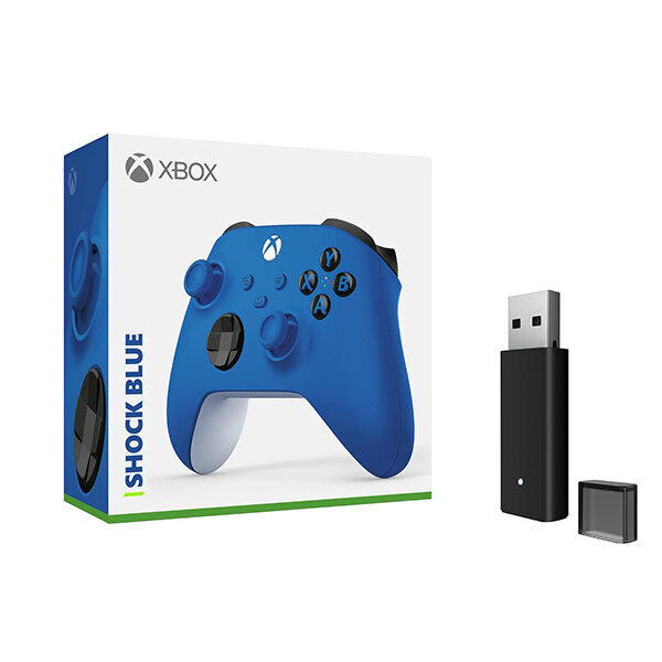 Xbox Wireless Controller Blue ir Adapter kaina ir informacija | Žaidimų kompiuterių priedai | pigu.lt