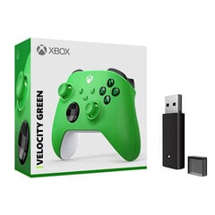 Xbox Wireless Controller Green + Wireless Adapter цена и информация | Аксессуары для компьютерных игр | pigu.lt