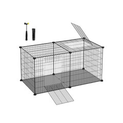 Клетка для животных Songmics, 102 x 51 x 51 см, черная цена и информация | Переноски, сумки | pigu.lt