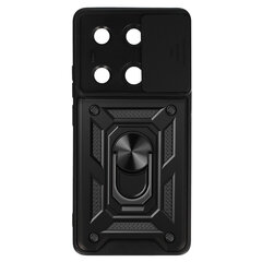 Slide Camera Armor Case, skirtas Xiaomi Redmi Note 13 Pro 4G Black kaina ir informacija | Telefono dėklai | pigu.lt