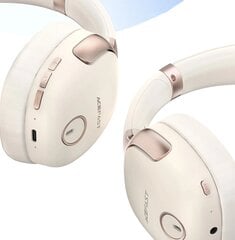 Acefast H2 on-ear wireless Bluetooth 5.3 ANC headphones - beige kaina ir informacija | Ausinės | pigu.lt