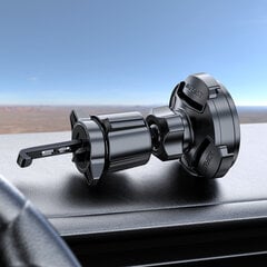 Acefast D22 magnetic car holder with suction cup for phone for air vent - black kaina ir informacija | Telefono laikikliai | pigu.lt