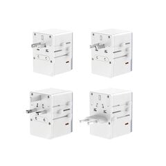 Dudao A35Pro 35W EU | UK | AUS | US | JP travel adapter 3x USB-C 2x USB-A - white цена и информация | Зарядные устройства для телефонов | pigu.lt