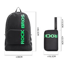 Rockbros H10-BK sports foldable backpack 18 l - black kaina ir informacija | Krepšinio kamuoliai | pigu.lt