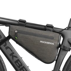 Rockbros AS-017 bicycle frame bag 5 l - dark green kaina ir informacija | Krepšinio kamuoliai | pigu.lt