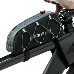 Rockbros 039BK bicycle frame bag 1 l with braid - black kaina ir informacija | Krepšinio kamuoliai | pigu.lt