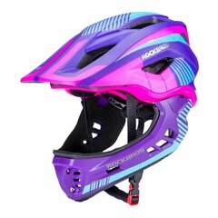 Rockbros TT-32SBPP-S children&#39;s bicycle helmet with detachable chinbar, size S - purple-pink kaina ir informacija | Krepšinio kamuoliai | pigu.lt